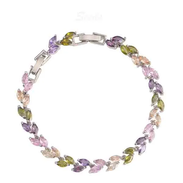 Zircon tennis chain bracelet