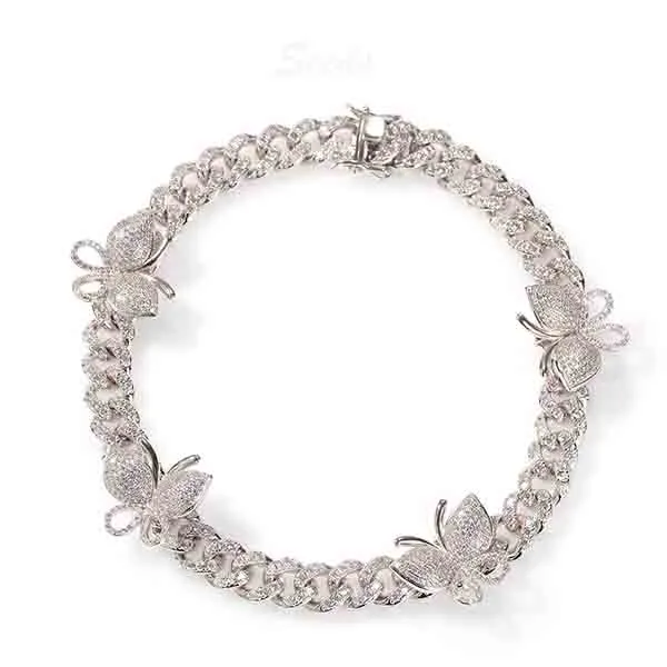 Butterfly hip-hop chain bracelet