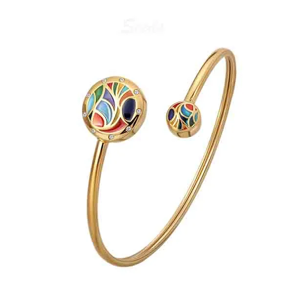 Epoxy Jewelry Manufacturer 3 silver epoxy resin bangle