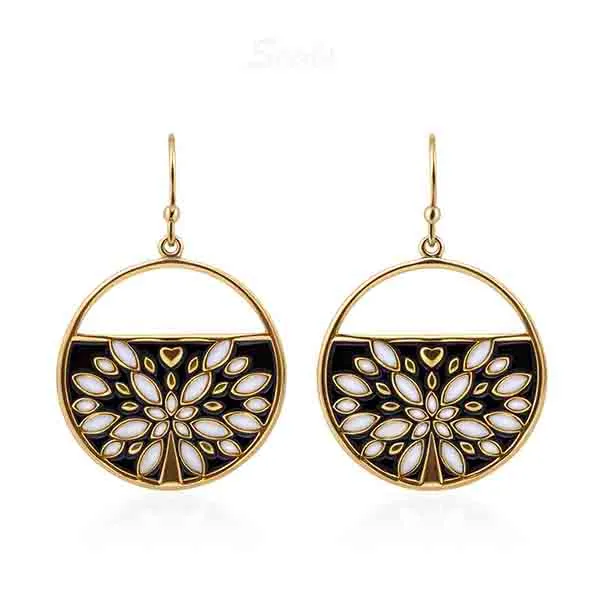Epoxy Jewelry Manufacturer 11 Brass life tree earring