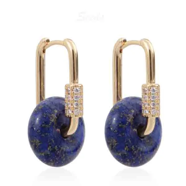 Lapis drop earring