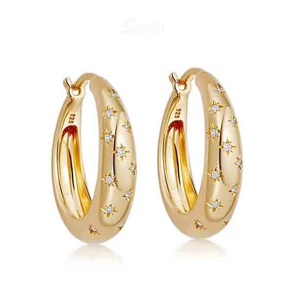 Brass hoop earring