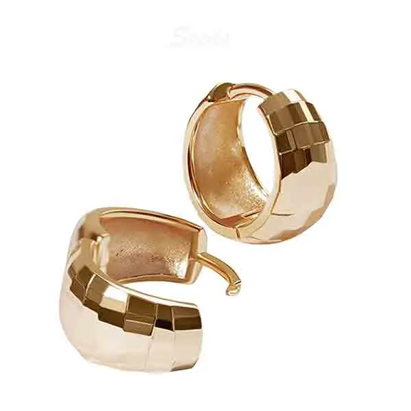 Rosegold disco huggie earring