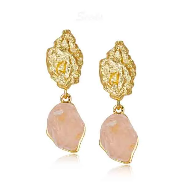 stone silver earrings