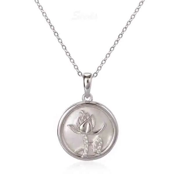custom Silver nature stone necklace