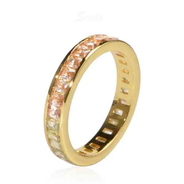Brass zircon ring