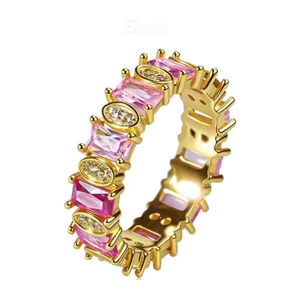 Brass pinky zircon ring
