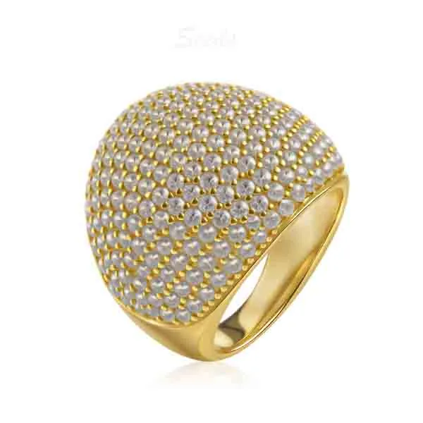 Custom silver hip-hop ring