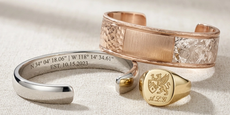 لماذا يجب على العلامات التجارية للمجوهرات الاستثمار في المجوهرات الفاخرة المخصصة? 5 Laser Engraving and Personalized Finishing Bracelets
