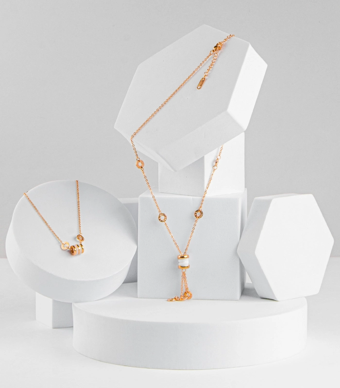 The Role of Restraint in Premium Jewelry Design 2 rose gold plated necklace